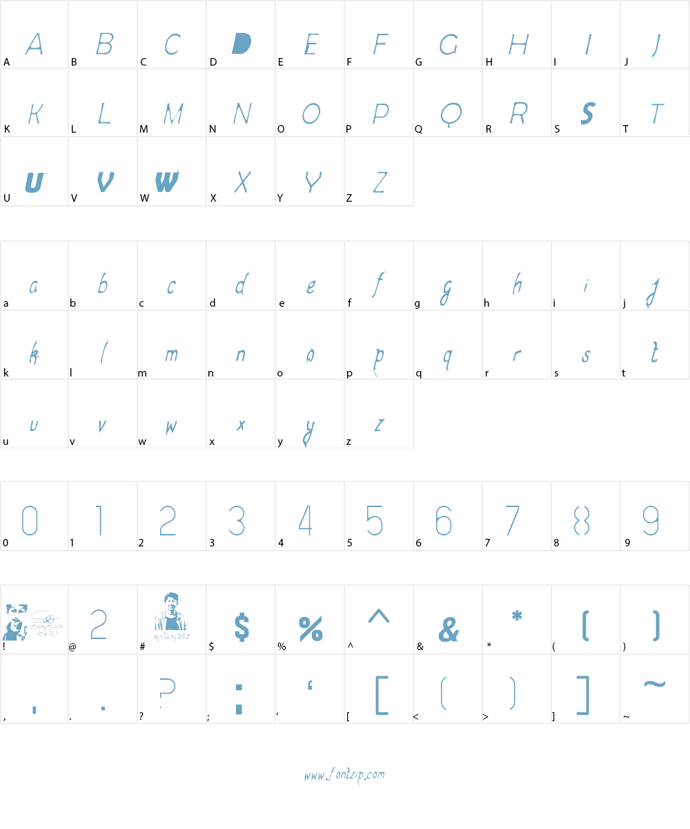 S-Phanith_miss you Font Character
